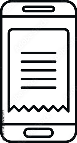 Smartphone screen showing a digital receipt, representing paperless transactions and mobile billing