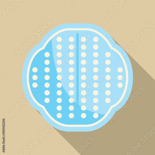 Plastic orthodontic teeth retainer isolated on a neutral background, flat design illustration