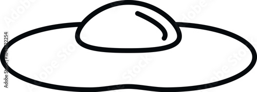 Fried egg outline drawing representing breakfast food