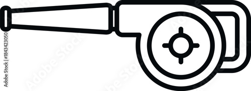 Leaf blower outline drawing representing a garden tool for yard work