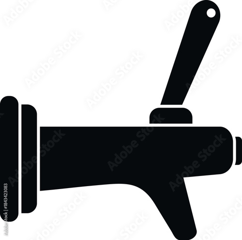 Beer tap icon representing a dispenser for bar drinks and alcoholic beverages