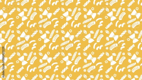 animated pasta pattern, ideal footage for themes such as cooking food blog