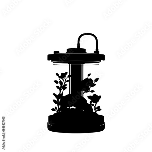 Bioreactor for Cultured Meat Production Silhouette Icon