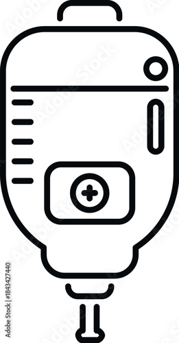 Iv bag icon representing healthcare, infusion, and hospital treatment