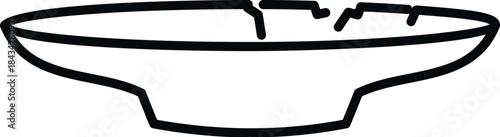 Bowl outline providing minimal design for serving individual portions