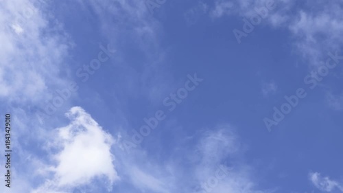 Time Lapse Footage of White Clouds Spreading Over Bright Blue Sky