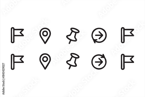 Navigation and Location UI Icons for Mobile and Web Apps