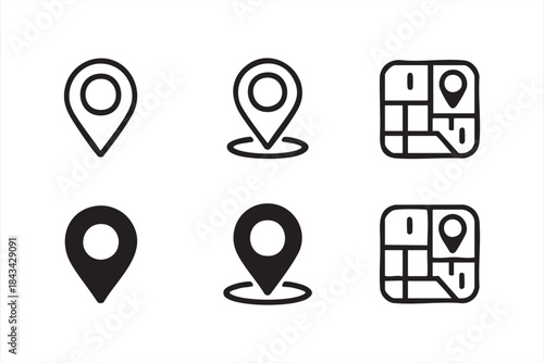 Location and Navigation UI Icons for Web and Mobile Apps