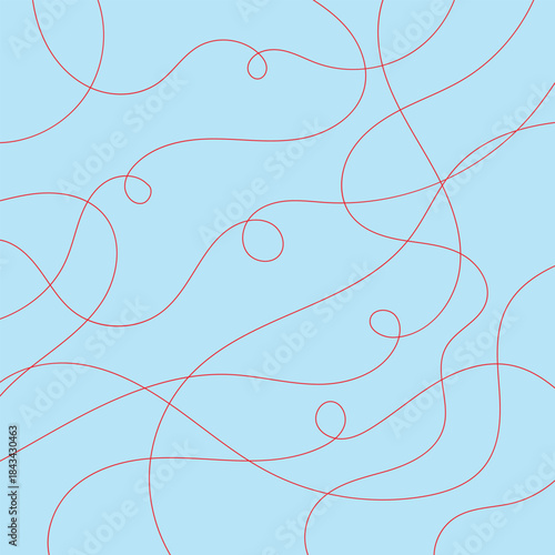 Thread Line Abstract Background. Seamless Thread Line Texture Fabric Design. Random scribble chaotic pattern lines. 