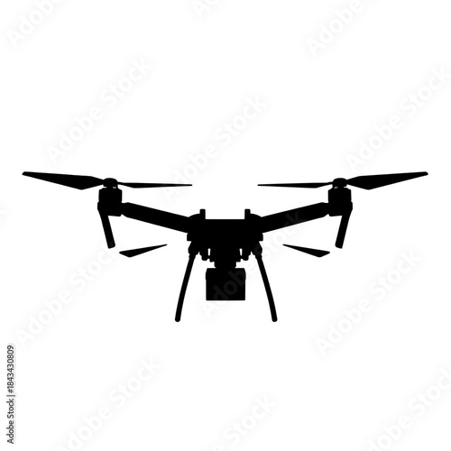 Drone Landing with Package Silhouette