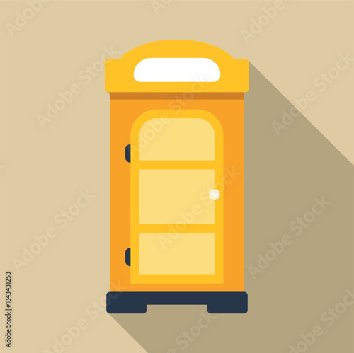 Portable toilet representing hygiene and sanitation at outdoor events