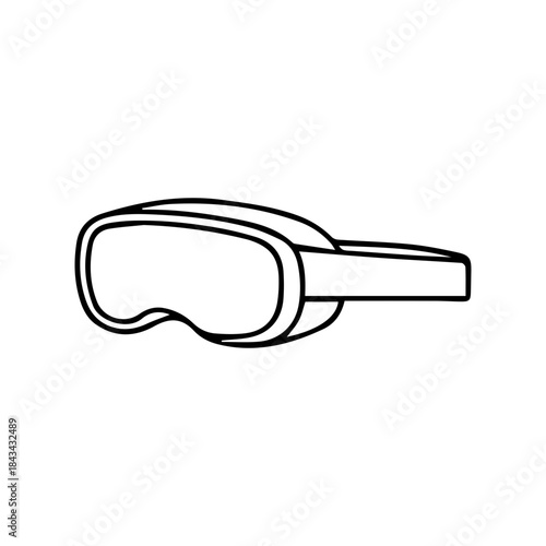 Minimalist  VR Headset Icon. Outline Style Virtual Reality Device icon.