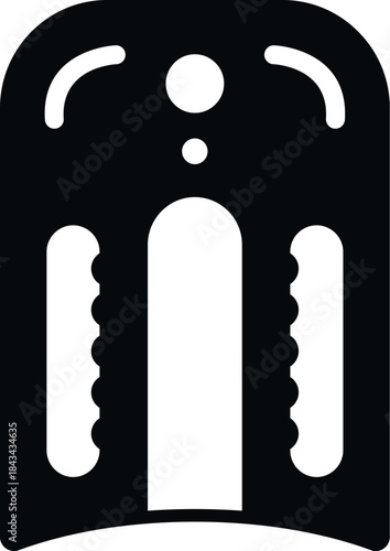 Black kickboard showing swim training equipment or a water sport accessory