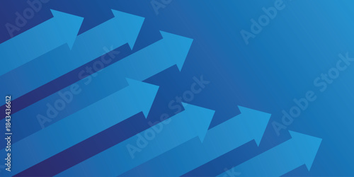 Business arrow background. Investment market banner template. Stock market