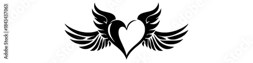 Heart with Wings: An elegant heart, adorned with graceful wings, soaring against the pristine void. A symbol of love, freedom, and the endless pursuit of dreams. 