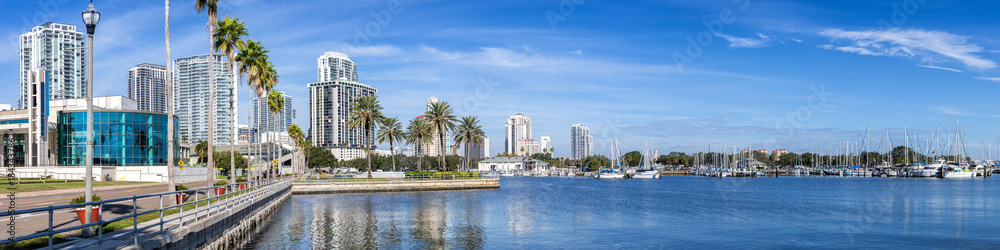 Ταπετσαρία Saint Petersburg Florida panorama waterfront at Tampa Bay with skyline in downto