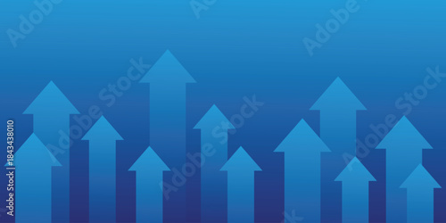 Business arrow background. Investment market banner template. Stock market
