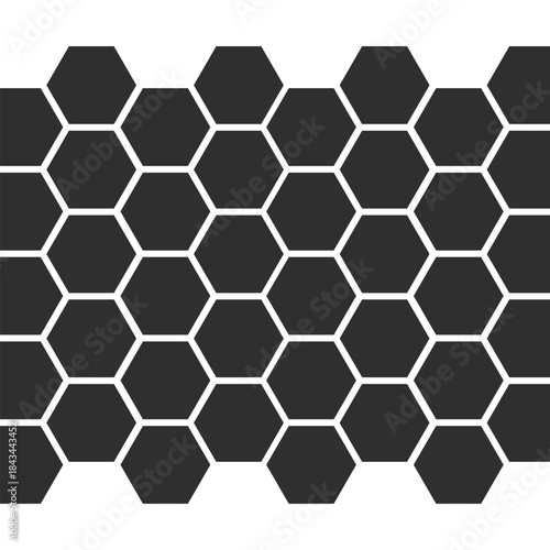 Abstract hexagon honeycomb background design. beehive with hexagon grid cells on color background.