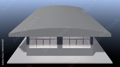 3D illustration of building project