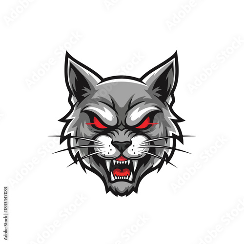 Cartoon illustration of a wolf-like creature with bat wings, mythical hybrid animal with sharp claws and teeth.