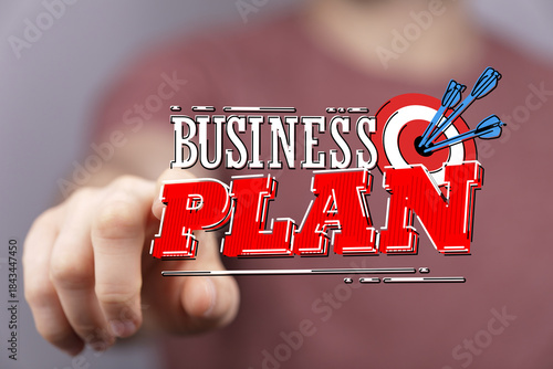 Business plan concept: hand...