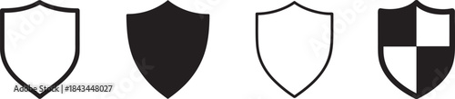 Set of template shaped badge vector icons for labels, stickers, emblems and branding.