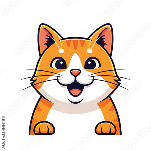 Cartoon blue cat wearing headphones and holding a video game controller, gaming mascot character design.