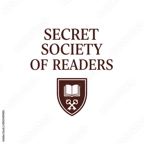 Secret society of readers typography t-shirt design