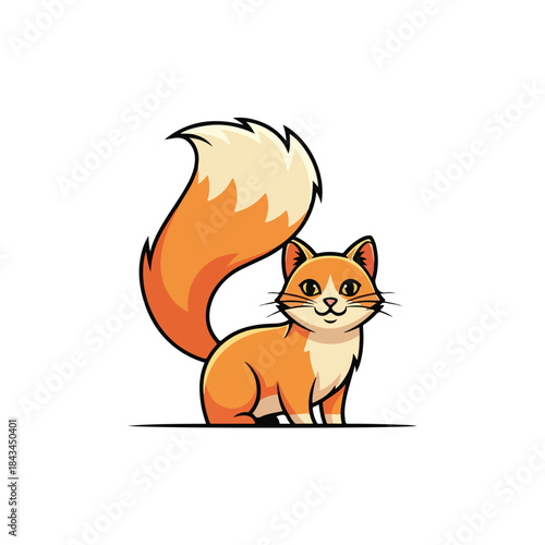 Cartoon wolf in business shirt waving, friendly mascot illustration, gray and white fur, smiling face.