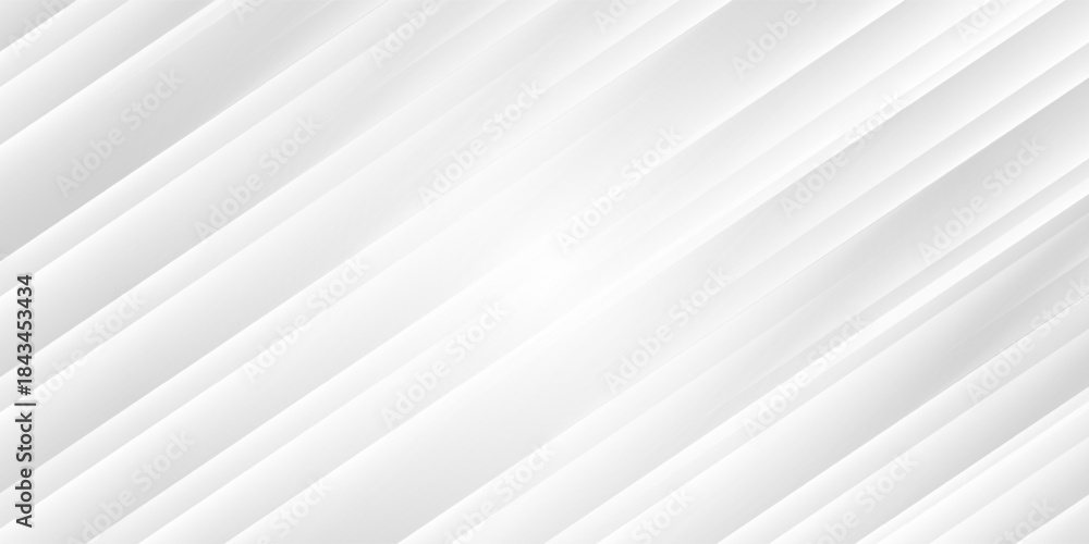 Obraz premium Diagonal grey gradient lines background. Abstract silver stripes wallpaper. Abstract gray tech backdrop. Oblique gris texture for graphic design, poster, banner, flyer, brochure, presentation. Vector