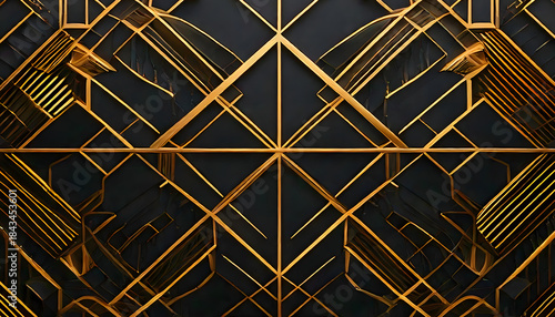 Abstract geometric gold glitter background material