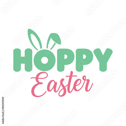 Hoppy easter typography t-shirt design
