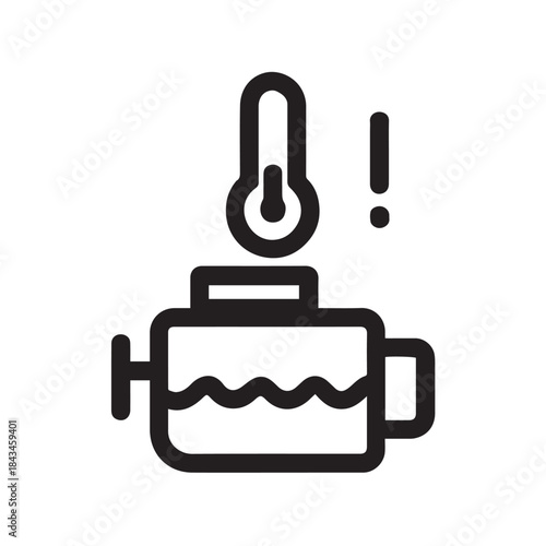 Low Coolant Indicator Icon vector illustration