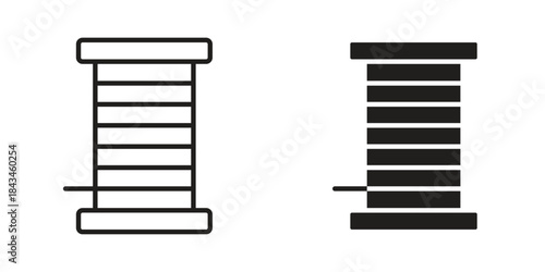 Copper icons. Solid black silhouette and line art outline. Minimal design element,