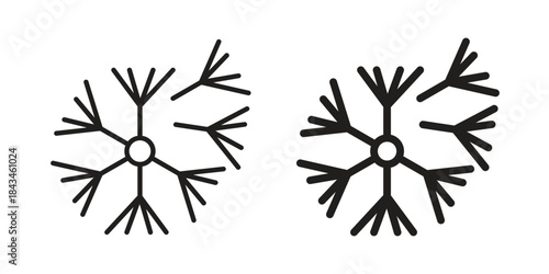 Dandelion icons. Solid black silhouette and line art outline. Minimal design element,