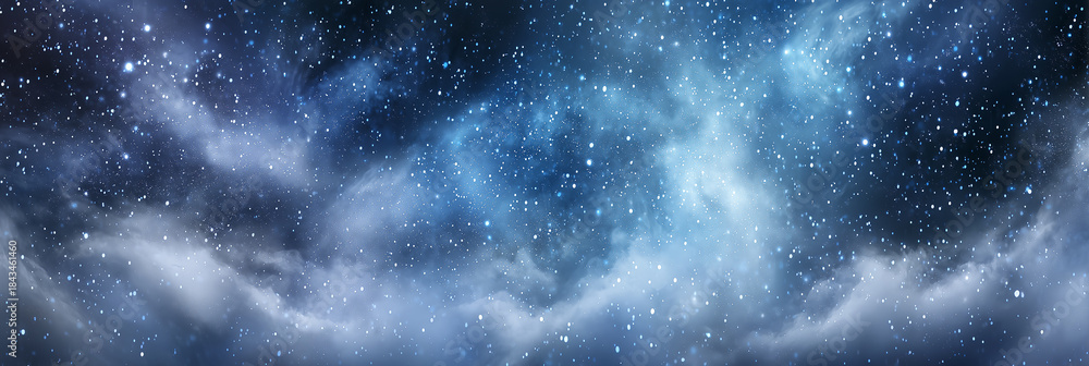 Fototapeta premium frosty nebula-inspired winter background with soft glowing mist and magical holiday atmosphere