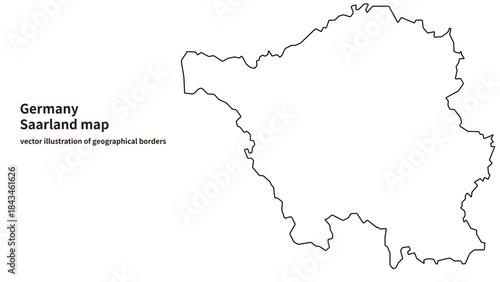 Slika na platnu Saarland Map – Detailed Map of Saarland, Germany