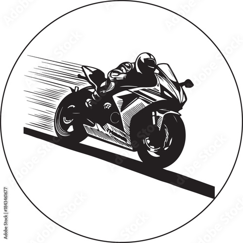 motorcycle on a white background