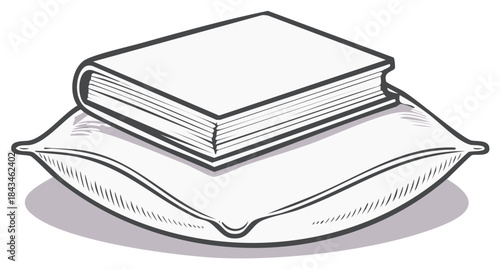 Book on Pillow Illustration
