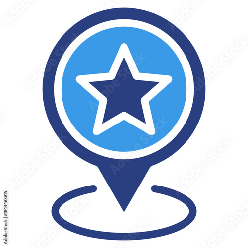 Navigation Star Icon Element For Design