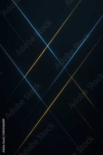 Wallpaper Mural Vibrant Diagonal Light Strands Intersecting Against a Dark Background, Creating a Dynamic Visual Experience of Color and Motion Torontodigital.ca