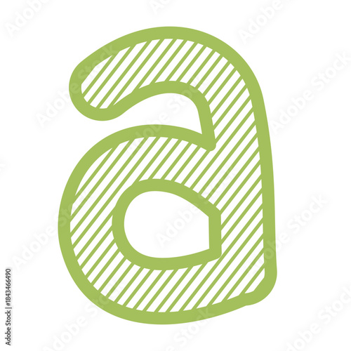 Handwritten Lowercase Letter A Vector