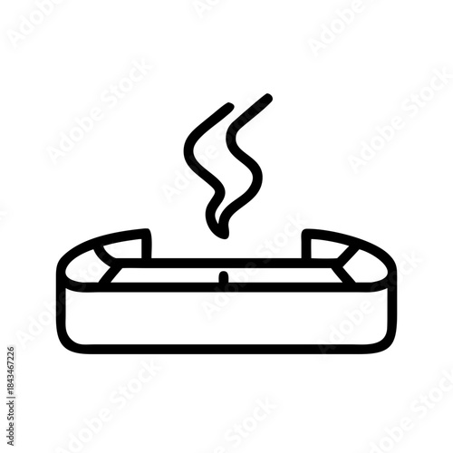 Harmful addiction ashtray smoking icon transparent background