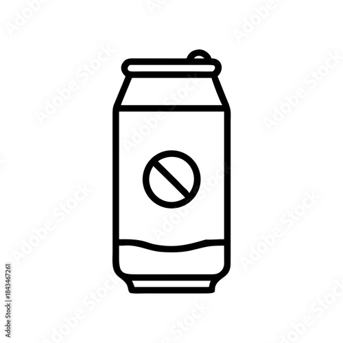 Harmful addiction beer can alcoholism icon transparent background