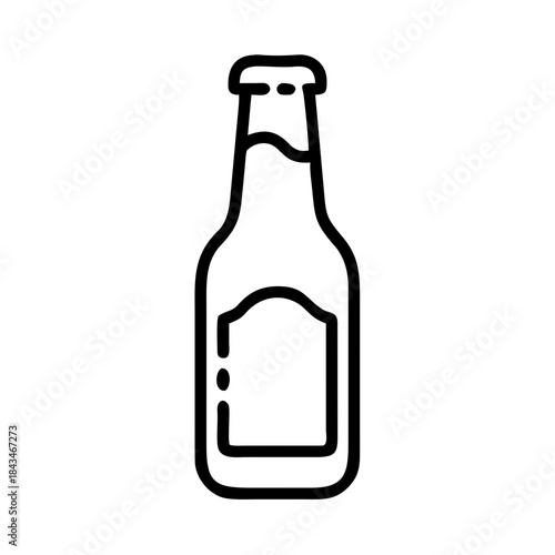 Harmful addiction beer bottle alcoholism icon transparent background