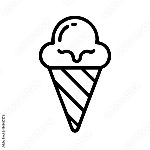 Harmful addiction  ice cream gluttony excess weight icon transparent background