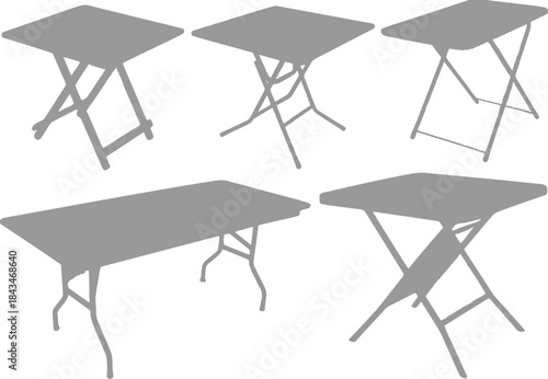 Set of tables and chairs in a cafe or outdoor dining area