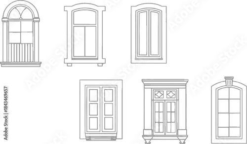 vector illustration door design
