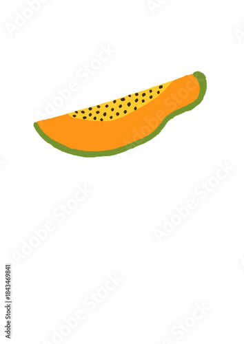 Cute Flat Fruit Icons Illustration Set