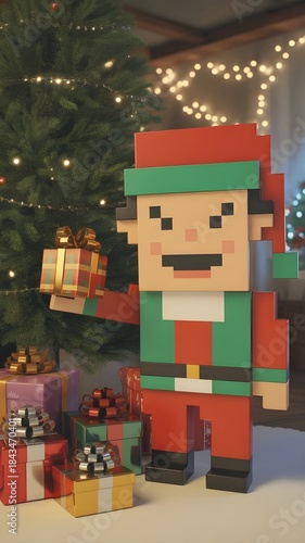 christmas tree and gifts